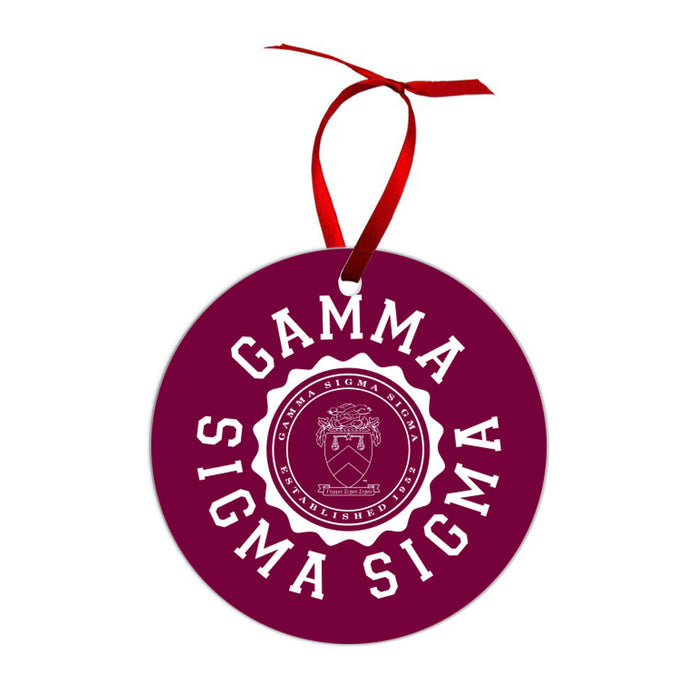 Gamma Sigma Sigma Shield Christmas Ornaments Gamma Sigma Sigma Shield  Christmas Ornaments