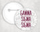 Gamma Sigma Sigma Floral Text Pin Buttons Gamma Sigma Sigma floral-text Pin Buttons