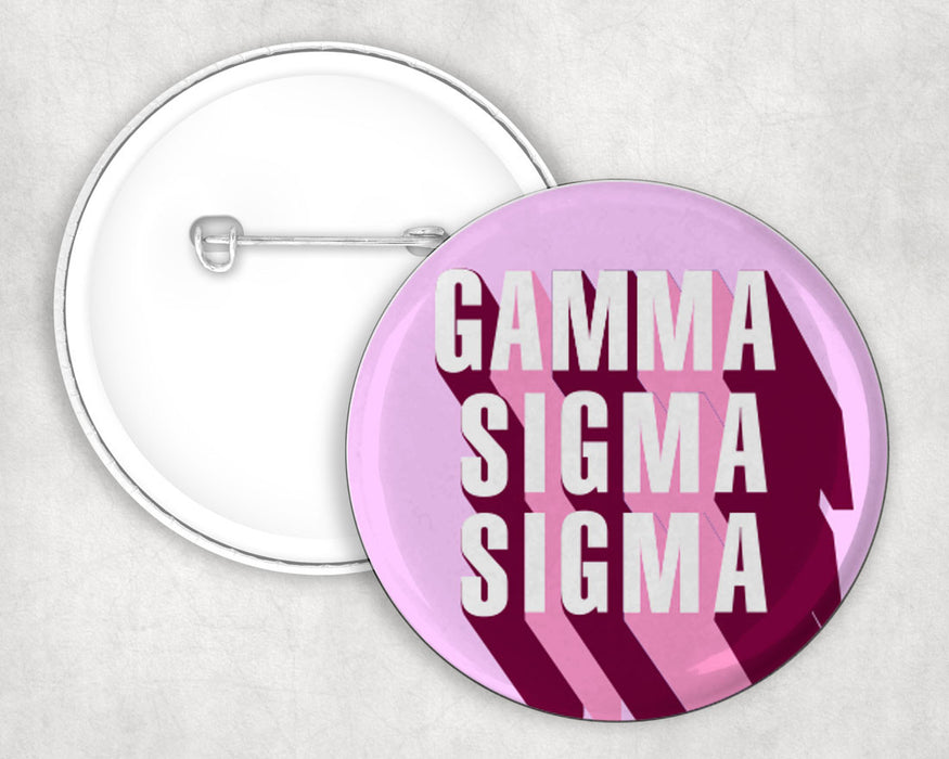Gamma Sigma Sigma 3d Button Pin Buttons Gamma Sigma Sigma 3D Button Pin Buttons