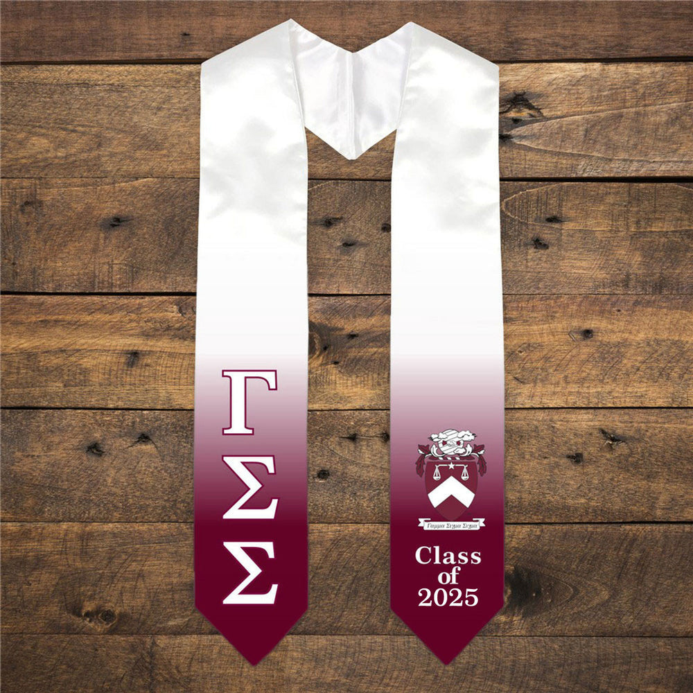 Gamma Sigma Sigma Extra Fancy Greek Class Of Graduation Stole Gamma Sigma Sigma Extra Fancy Greek Class Of  Graduation Stole