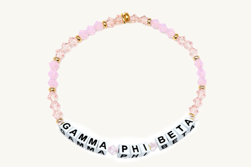 Gamma Phi Beta Glass Name Bead Bracelet Gamma Phi Beta Glass Name Bead Bracelet