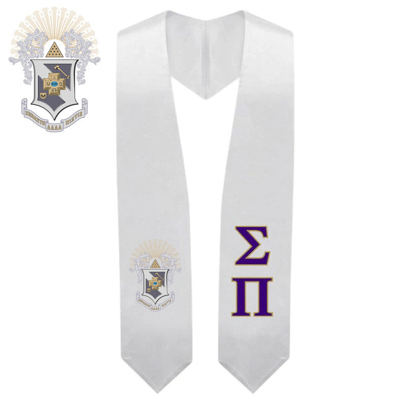 Sigma Pi Super Crest Shield Graduation Stole Sigma Pi Super Crest - Shield Graduation Stole