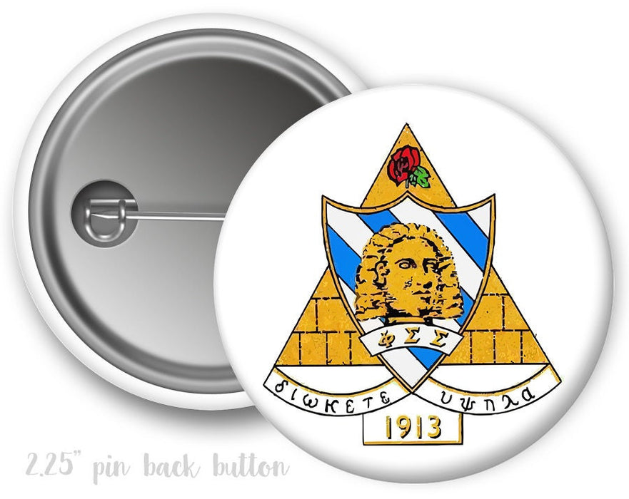 Phisig Phi Sigma Sigma Crestsorority Button PhiSig Phi Sigma Sigma CrestSorority  Button