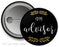 Phi Mu Advisor Faux Gold Foil And Black Sorority Pinback Button Phi Mu Advisor Faux Gold Foil and Black Sorority Pinback  Button