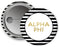 Alpha Phi Faux Gold Foil Striped Sorority Pinback Button Alpha Phi Faux Gold Foil Striped Sorority Pinback  Button
