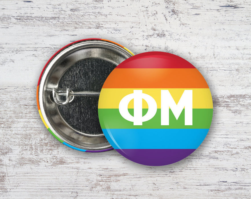 Phi Mu Pride Letters Button Phi Mu Pride Letters Button