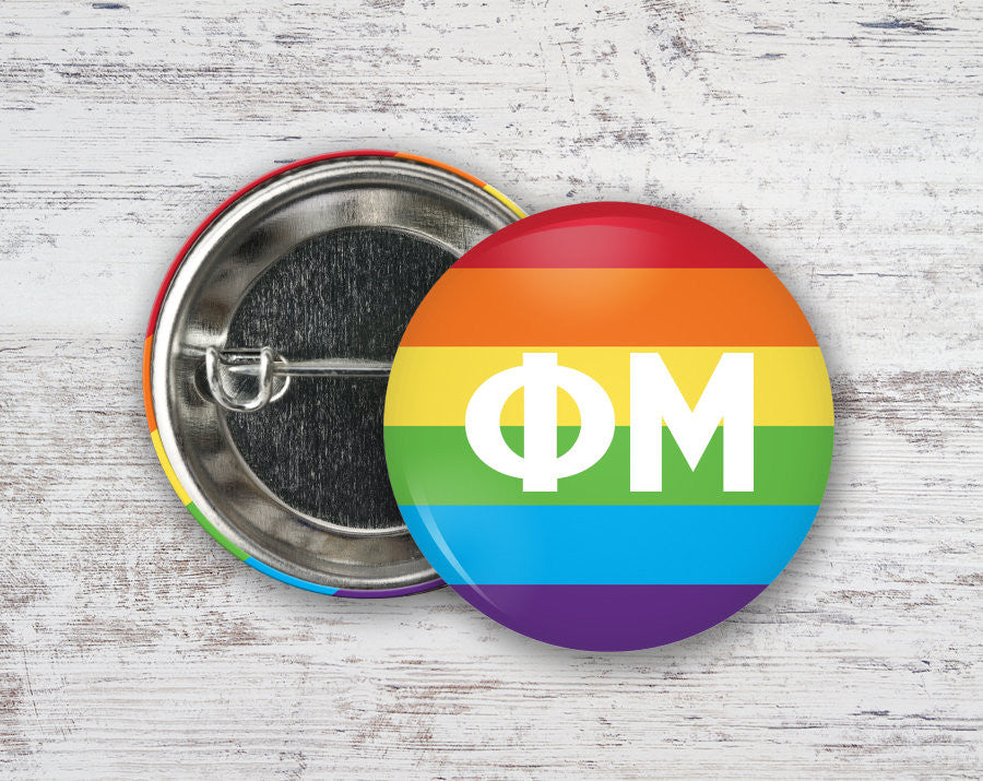 Phi Mu Pride Letters Button Phi Mu Pride Letters Button