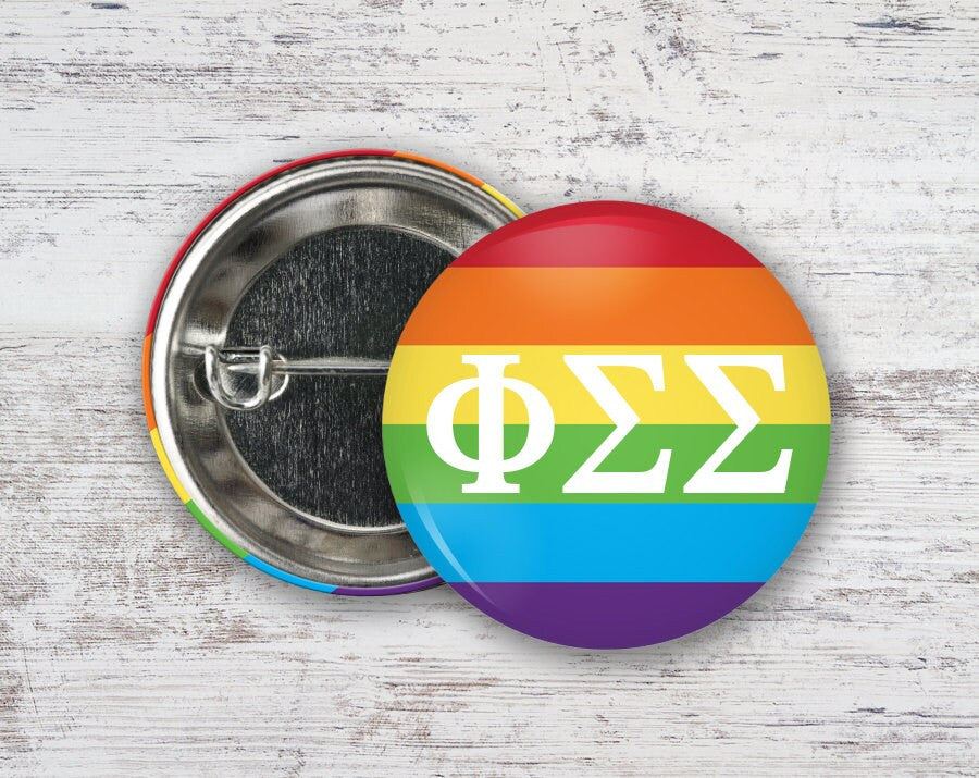 Phisig Phi Sigma Sigma Pride Letters Button PhiSig Phi Sigma Sigma Pride Letters Button