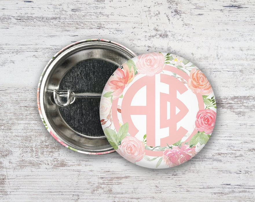 Alpha Phi Pretty In Pink Floral Greek Pinback Sorority Button Alpha Phi Pretty In Pink Floral  Greek Pinback Sorority  Button