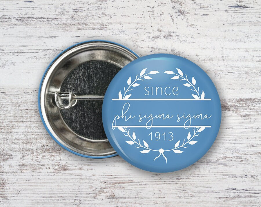 Phisig Phi Sigma Sigma Since 1913 Greek Pinback Sorority Button PhiSig Phi Sigma Sigma Since 1913  Greek Pinback Sorority  Button