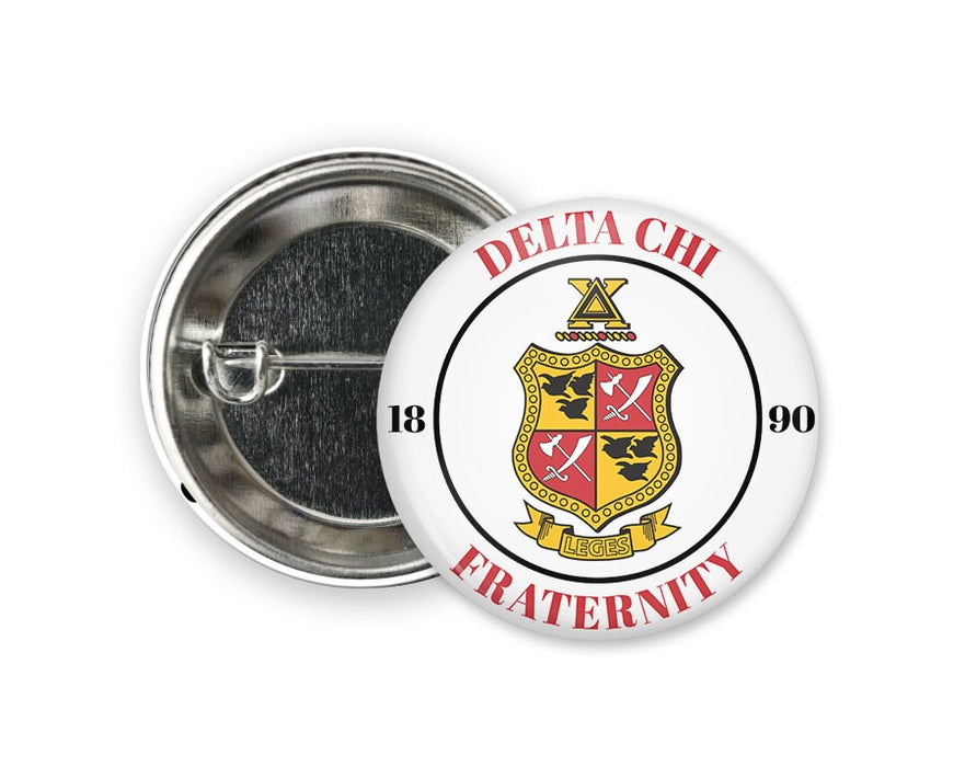 Delta Chi Seal Greek Pinback Button Delta Chi Seal  Greek Pinback  Button