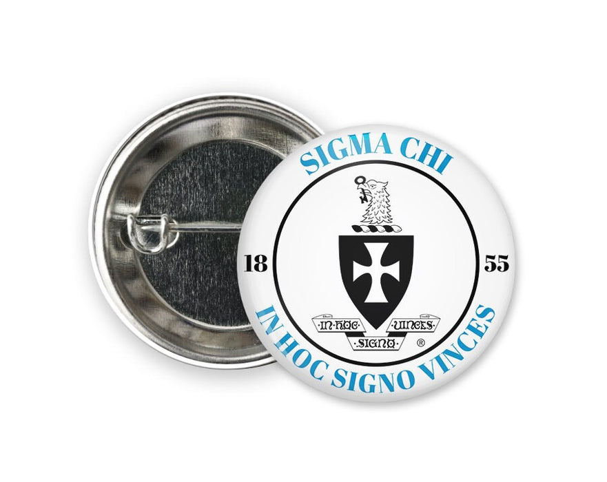 Sigma Chi Seal Greek Pinback Button Sigma Chi Seal  Greek Pinback  Button