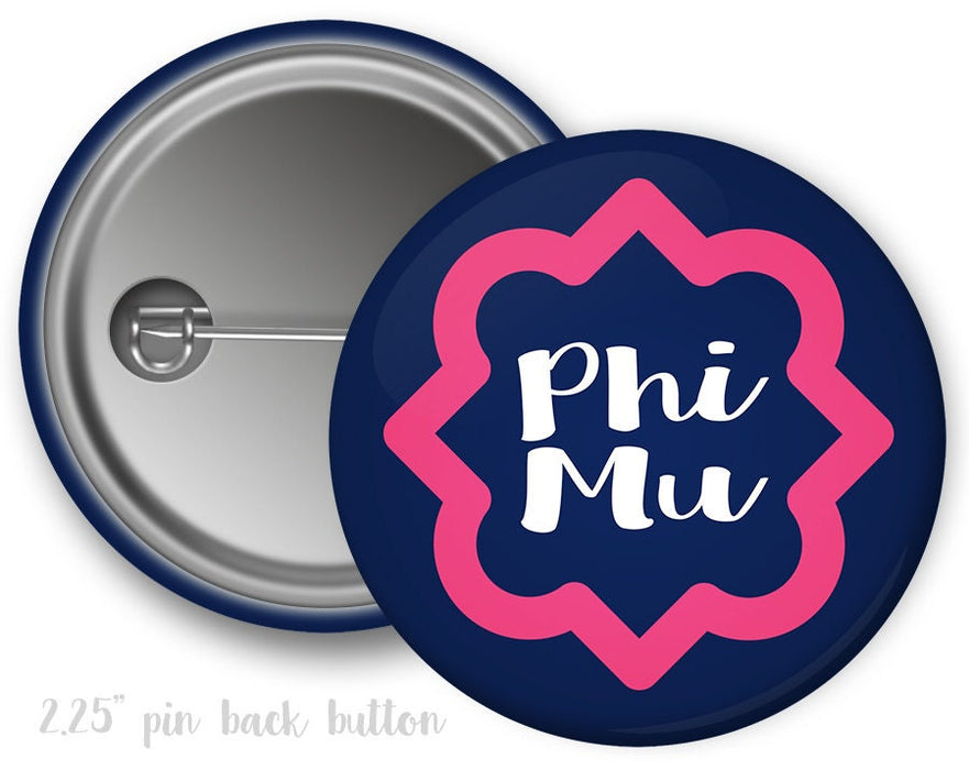 Phi Mu Quatrefoil Button Phi Mu Quatrefoil Button