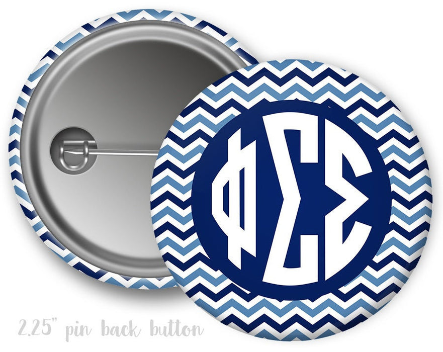 Phisig Phi Sigma Sigma Chevronsorority Button PhiSig Phi Sigma Sigma ChevronSorority  Button