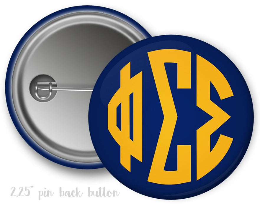 Phisig Phi Sigma Sigma Monogramsorority Button PhiSig Phi Sigma Sigma MonogramSorority  Button