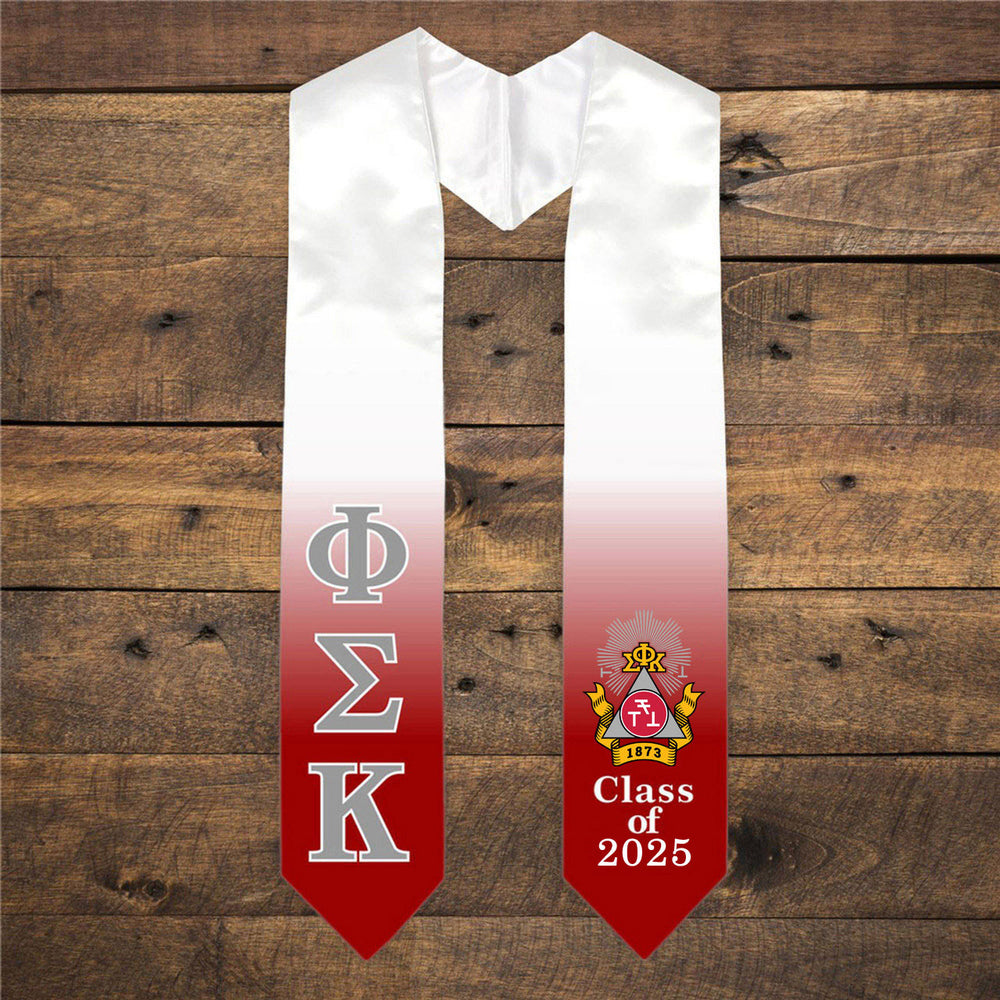 Phi Sigma Kappa Extra Fancy Greek Graduation Stole W Year Phi Sigma Kappa Extra Fancy Greek Graduation Stole W Year