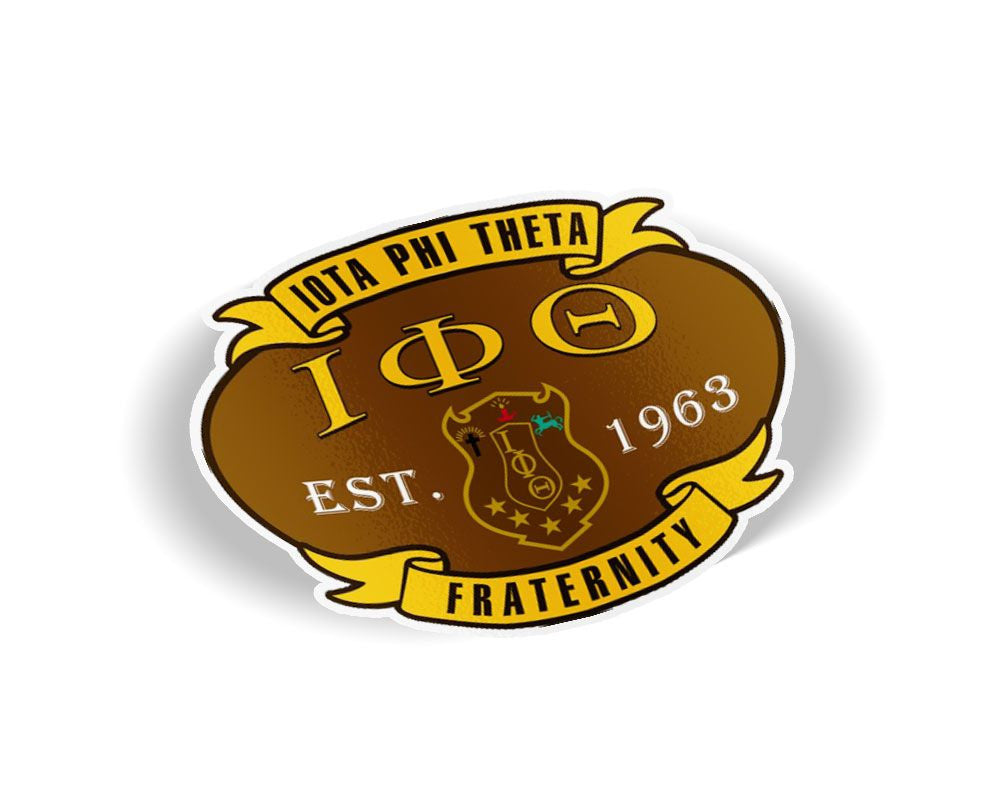 Iota Phi Theta Banner Crest Shield Decal Iota Phi Theta Banner Crest - Shield Decal