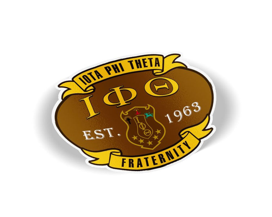 Iota Phi Theta Banner Crest Shield Decal Iota Phi Theta Banner Crest - Shield Decal