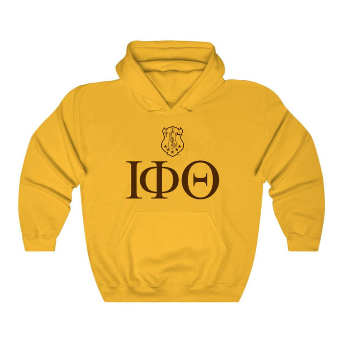 Printify Iota Phi Theta Crest World Famous Hooded Sweatshirt Iota Phi Theta Crest World Famous Hooded Sweatshirt