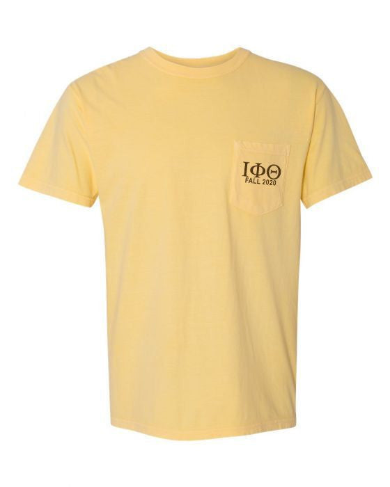 Iota Phi Theta Greek Letter Comfort Colors Pocket Tee Iota Phi Theta Greek Letter Comfort Colors Pocket Tee