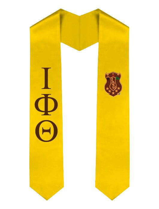 Iota Phi Theta Greek Lettered Graduation Sash Stole With Crest Iota Phi Theta Greek Lettered Graduation Sash Stole With Crest