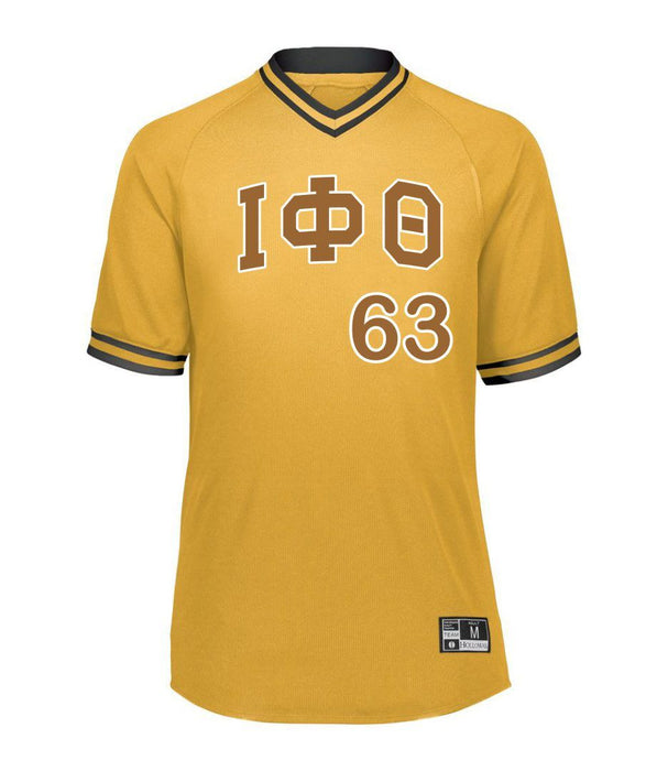Iota Phi Theta Retro V Neck Baseball Jersey Iota Phi Theta Retro V-Neck Baseball Jersey