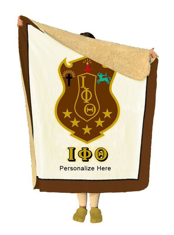 Iota Phi Theta Sherpa Lap Blanket Iota Phi Theta Sherpa Lap Blanket