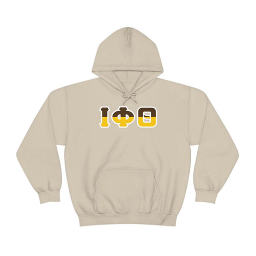 Iota Phi Theta Iota Phi Theta Two Toned Greek Lettered Hooded Sweatshirts