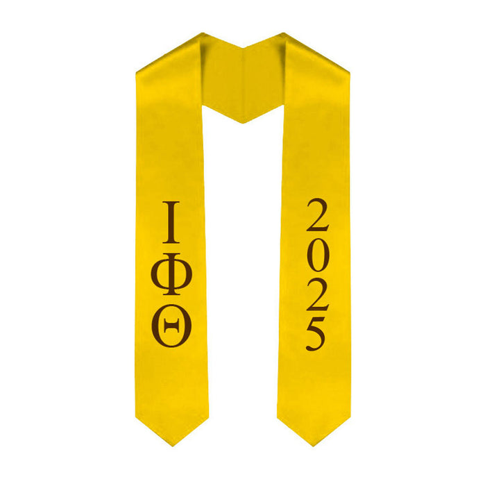 Iota Phi Theta Greek Lettered Graduation Sash Stole With Year Best Value Iota Phi Theta Greek Lettered Graduation Sash Stole With Year - Best Value