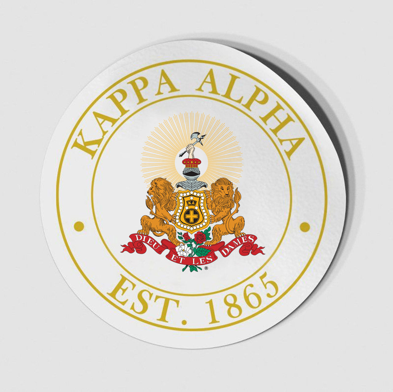 Kappa Alpha Circle Crest Shield Decal Kappa Alpha Circle Crest - Shield Decal