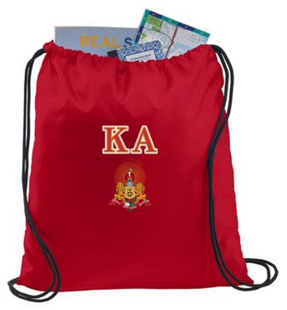 Kappa Alpha Crest Shield Cinch Sack Kappa Alpha Crest - Shield Cinch Sack