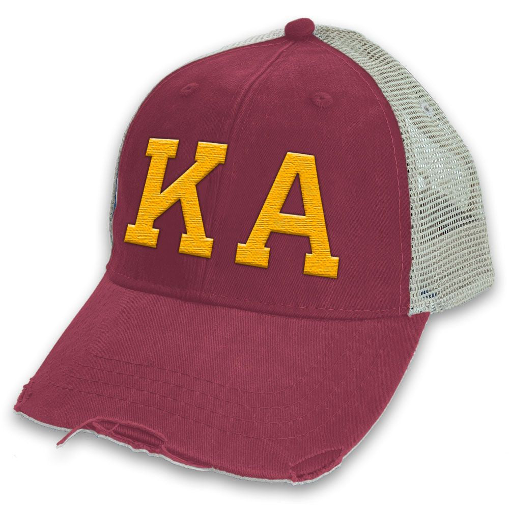 Kappa Alpha Distressed Trucker Hat Kappa Alpha Distressed Trucker Hat