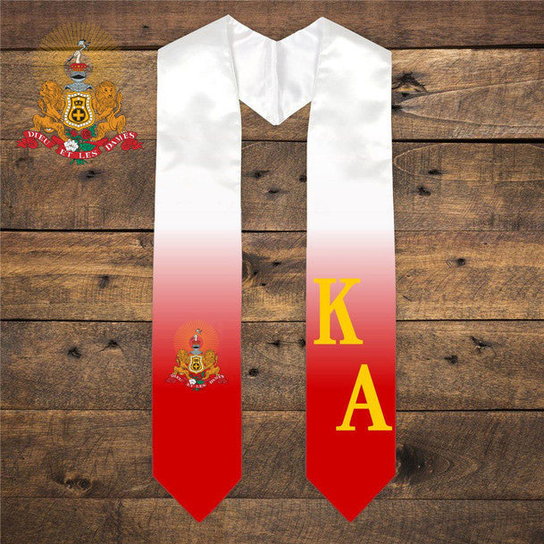Kappa Alpha Extra Fancy Diagonal Greek Graduation Stole W Crest Kappa Alpha Extra Fancy Diagonal Greek Graduation Stole W Crest
