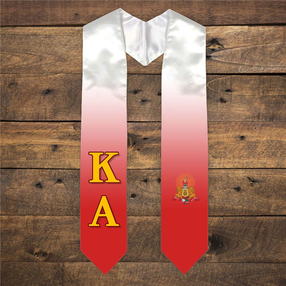 Kappa Alpha Extra Fancy Simple Greek Graduation Stole W Crest Kappa Alpha Extra Fancy Simple Greek Graduation Stole W Crest