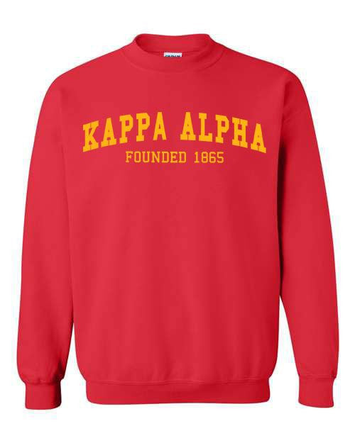 Kappa Alpha Fraternity Founders Crew Sweatshirt Kappa Alpha Fraternity Founders Crew Sweatshirt