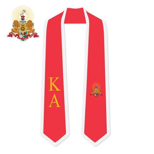 Discount Kappa Alpha Greek 2 Tone Lettered Graduation Sash Stole DISCOUNT-Kappa Alpha Greek 2 Tone Lettered Graduation Sash Stole