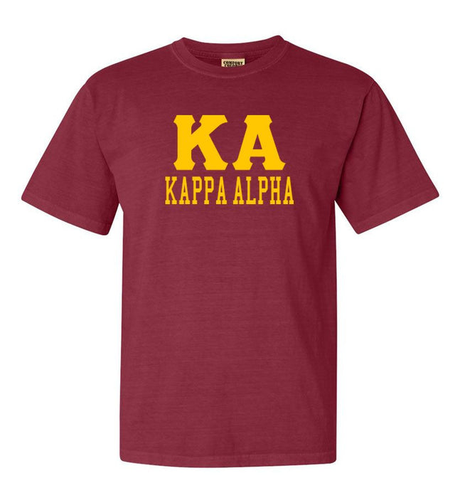 Kappa Alpha Greek Custom Comfort Colors Heavyweight T Shirt Kappa Alpha Greek Custom Comfort Colors Heavyweight T-Shirt
