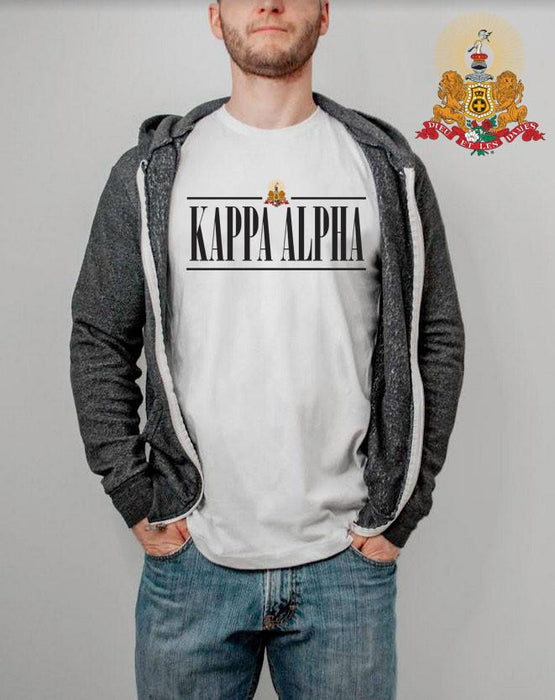 Printify Kappa Alpha Line Crest T Shirt Kappa Alpha Line Crest T-shirt