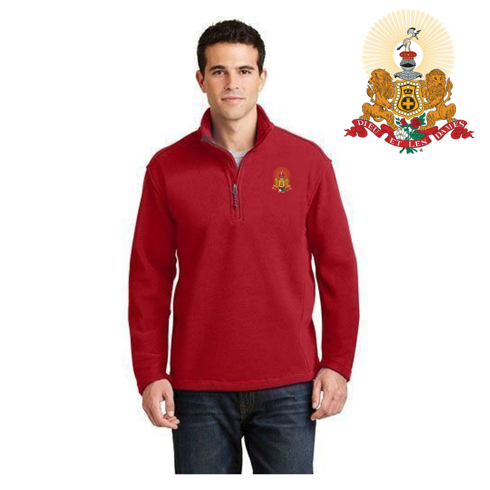 Discount Kappa Alpha Emblem 1/4 Zip Pullover DISCOUNT-Kappa Alpha Emblem 1/4 Zip Pullover