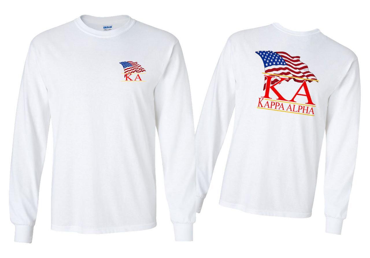 Greekgear Kappa Alpha Patriot Long Sleeve T Shirts Kappa Alpha Patriot Long Sleeve T-Shirts