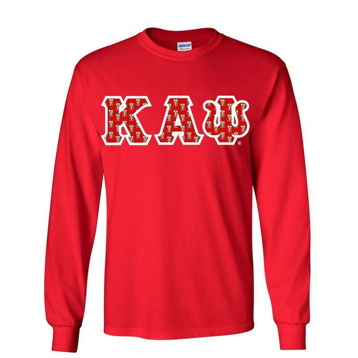 Kappa Alpha Psi Fraternity Crest Shield Twill Letter Longsleeve Tee Kappa Alpha Psi Fraternity Crest - Shield Twill Letter Longsleeve Tee