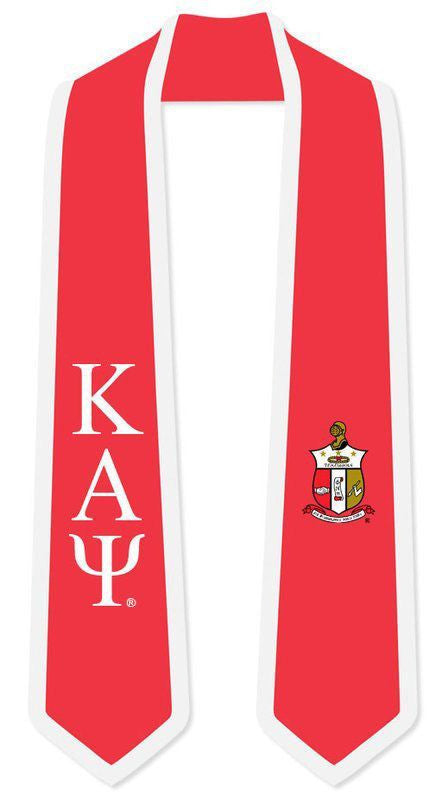 Discount Kappa Alpha Psi Greek 2 Tone Lettered Graduation Sash Stole DISCOUNT-Kappa Alpha Psi Greek 2 Tone Lettered Graduation Sash Stole