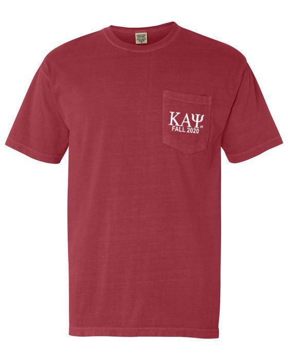Kappa Alpha Psi Greek Letter Comfort Colors Pocket Tee Kappa Alpha Psi Greek Letter Comfort Colors Pocket Tee
