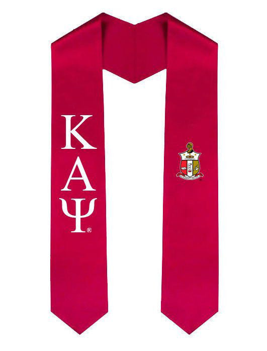 Kappa Alpha Psi Greek Lettered Graduation Sash Stole With Crest Kappa Alpha Psi Greek Lettered Graduation Sash Stole With Crest
