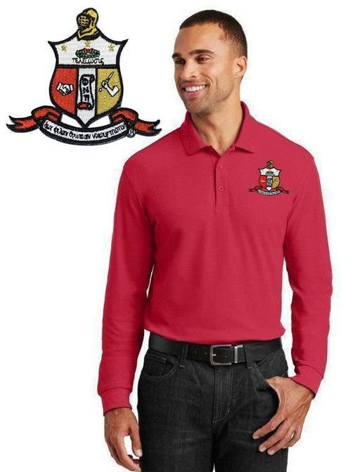Kappa Alpha Psi DISCOUNT-Kappa Alpha Psi Emblem Long Sleeve Polo