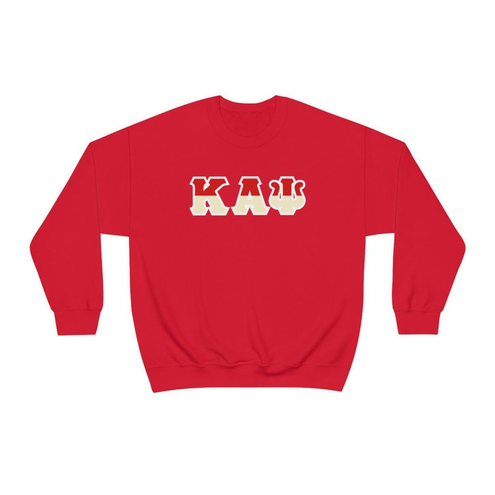 Printify Kappa Alpha Psi Two Toned Greek Lettered Crewneck Sweatshirts Kappa Alpha Psi Two Toned Greek Lettered Crewneck Sweatshirts