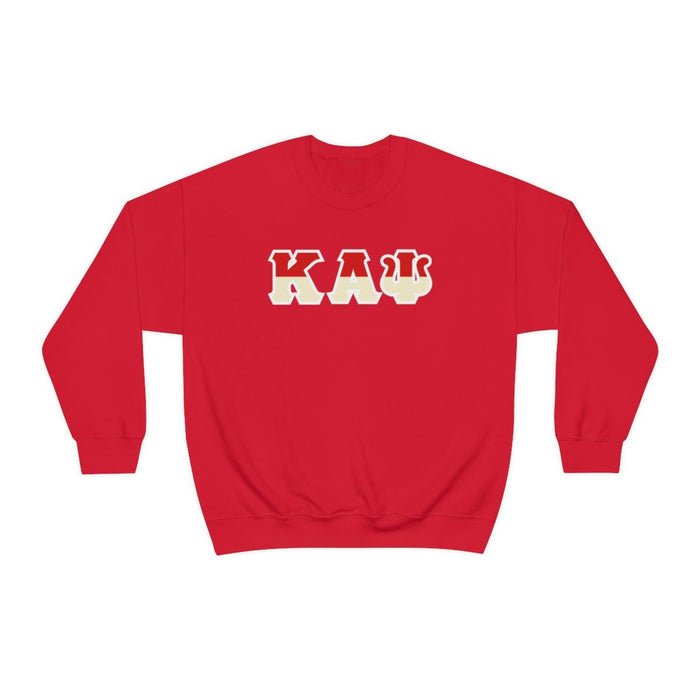 Printify Kappa Alpha Psi Two Toned Greek Lettered Crewneck Sweatshirts Kappa Alpha Psi Two Toned Greek Lettered Crewneck Sweatshirts