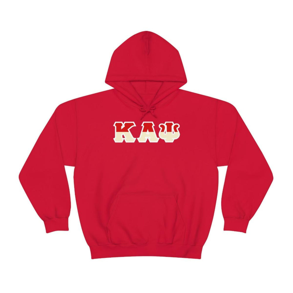 Printify Kappa Alpha Psi Two Toned Greek Lettered Hooded Sweatshirts Kappa Alpha Psi Two Toned Greek Lettered Hooded Sweatshirts