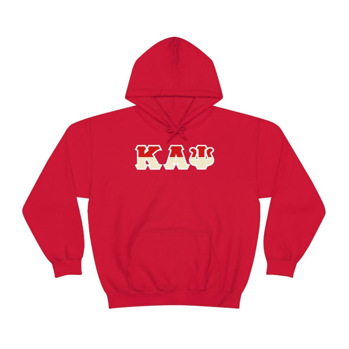 Printify Kappa Alpha Psi Two Toned Greek Lettered Hooded Sweatshirts Kappa Alpha Psi Two Toned Greek Lettered Hooded Sweatshirts