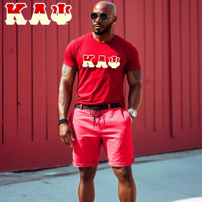 Printify Kappa Alpha Psi Two Toned Greek Lettered T Shirts Kappa Alpha Psi Two Toned Greek Lettered T-shirts